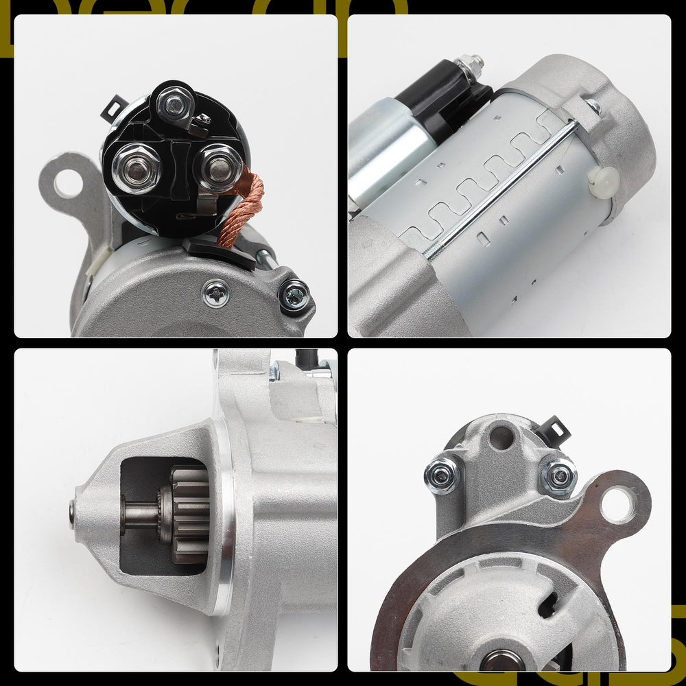 Dasbecan starter installed in F-150 engine bay for direct-fit reassurance