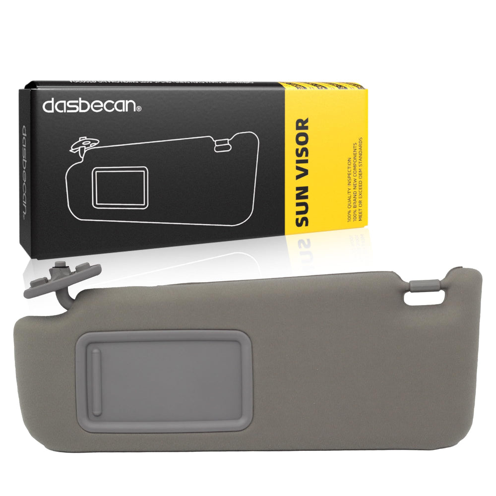 Dasbecan sun visor front view showing gray finish and original-look design for clear replacement