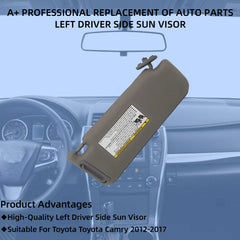 Dasbecan sun visor mounting detail highlighting pre-drilled screw holes for easy OEM-aligned installation