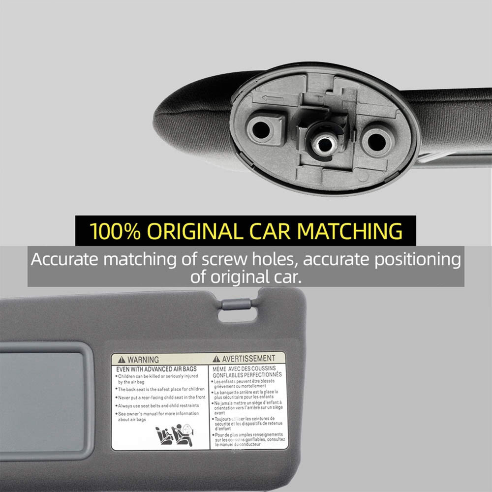 Dasbecan visor label showing OE numbers and compatibility assurance
