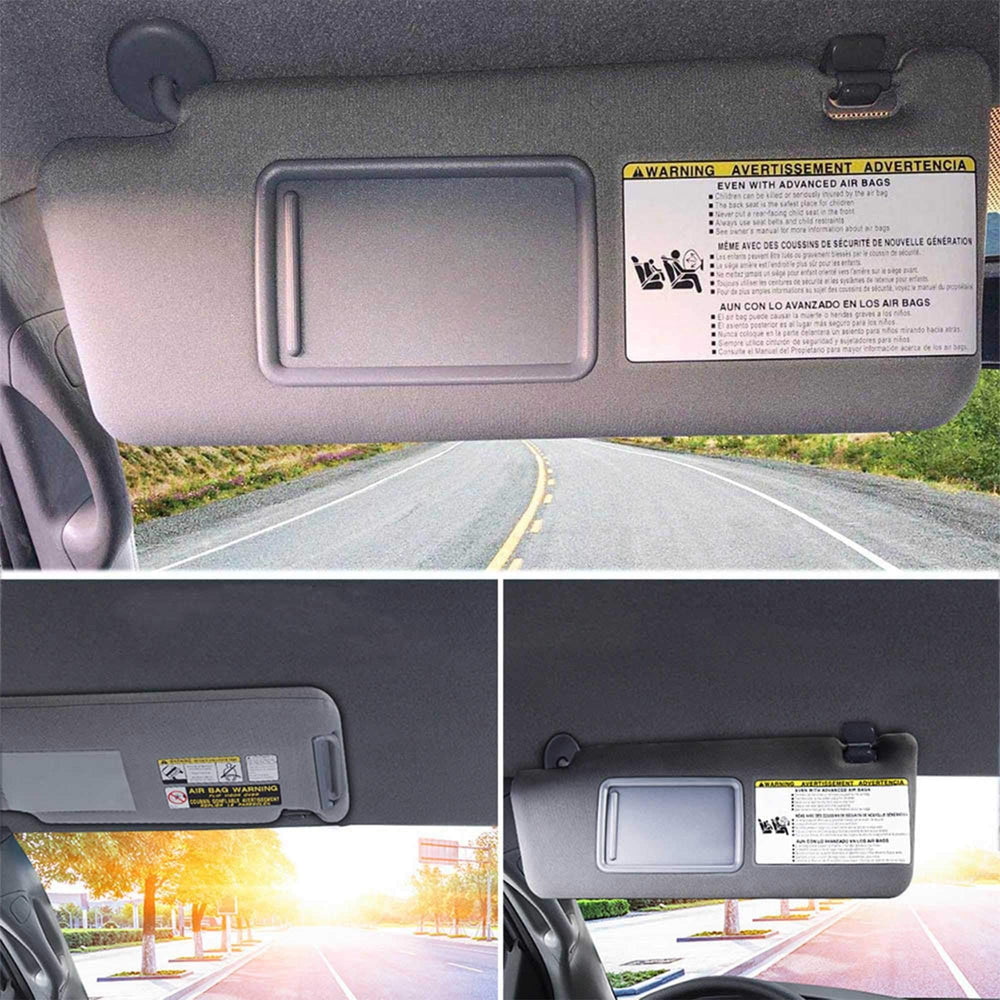 Dasbecan visors beside ruler showing dimensions and exact-fit benefit