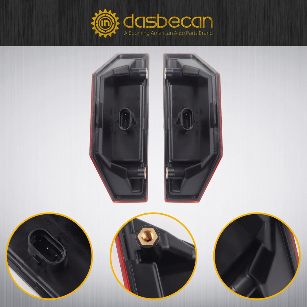 Dasbecan packaged tail lights with included parts for simple replacement