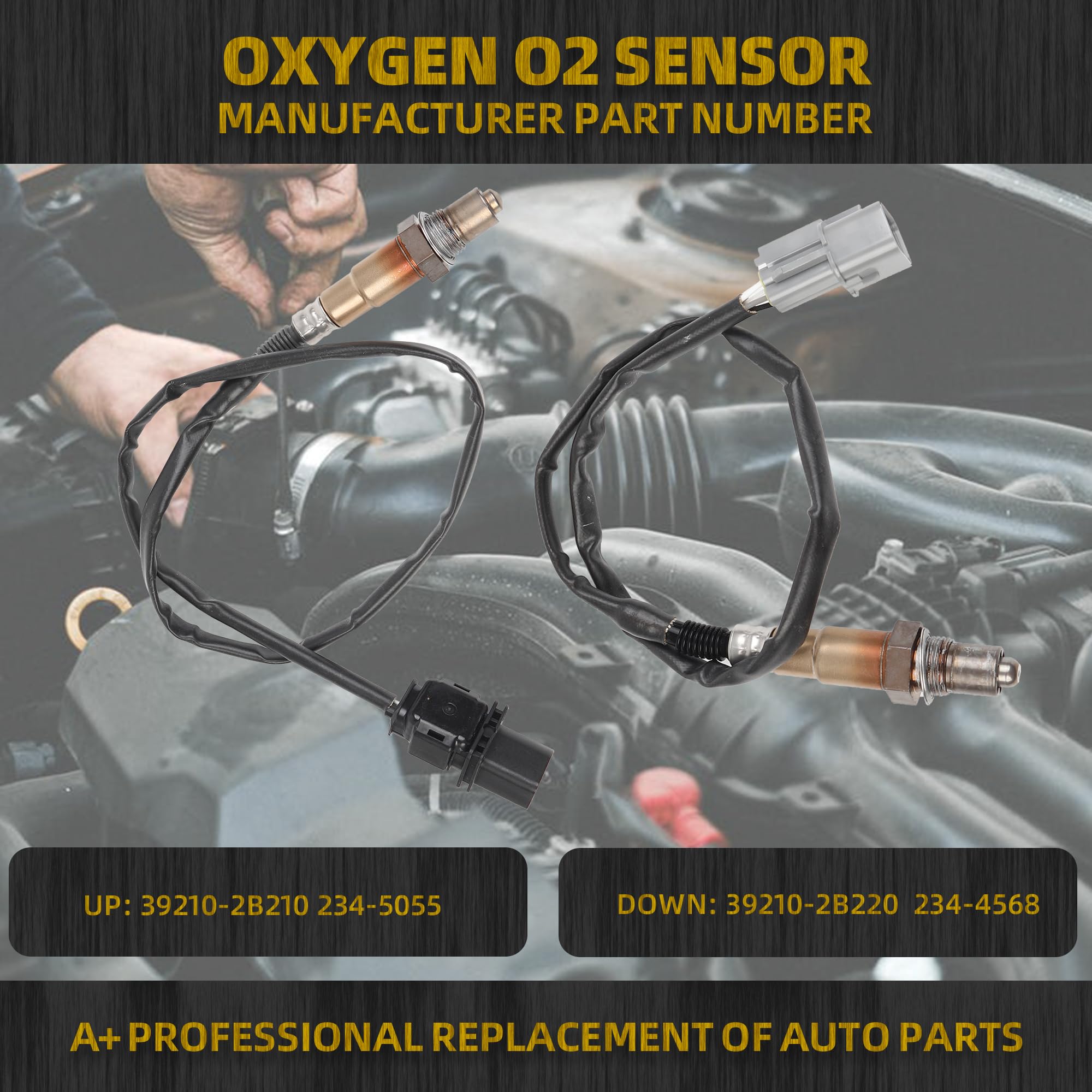 Dasbecan upstream oxygen sensor close-up showing heater housing and durable construction for reliable readings