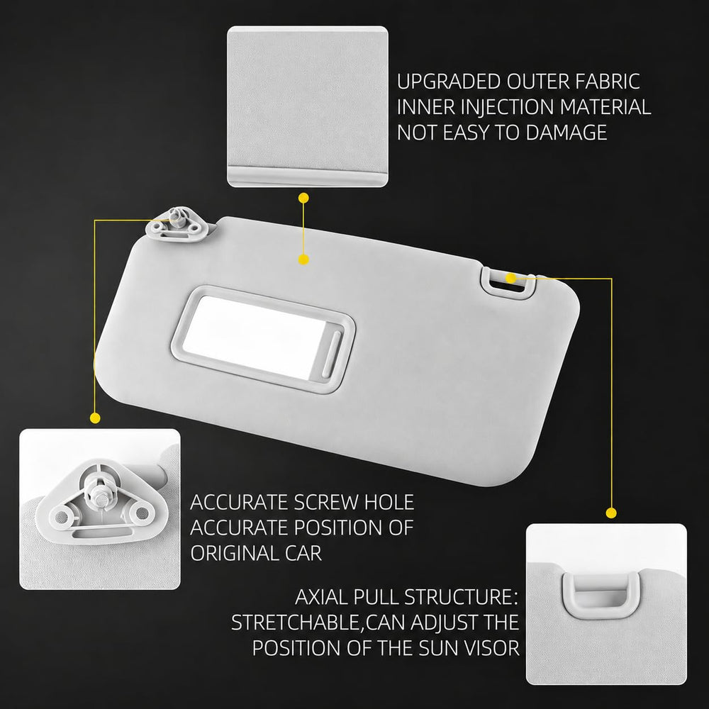 Dasbecan visor close-up texture matching factory interior and durability