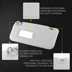 Dasbecan visor close-up texture matching factory interior and durability
