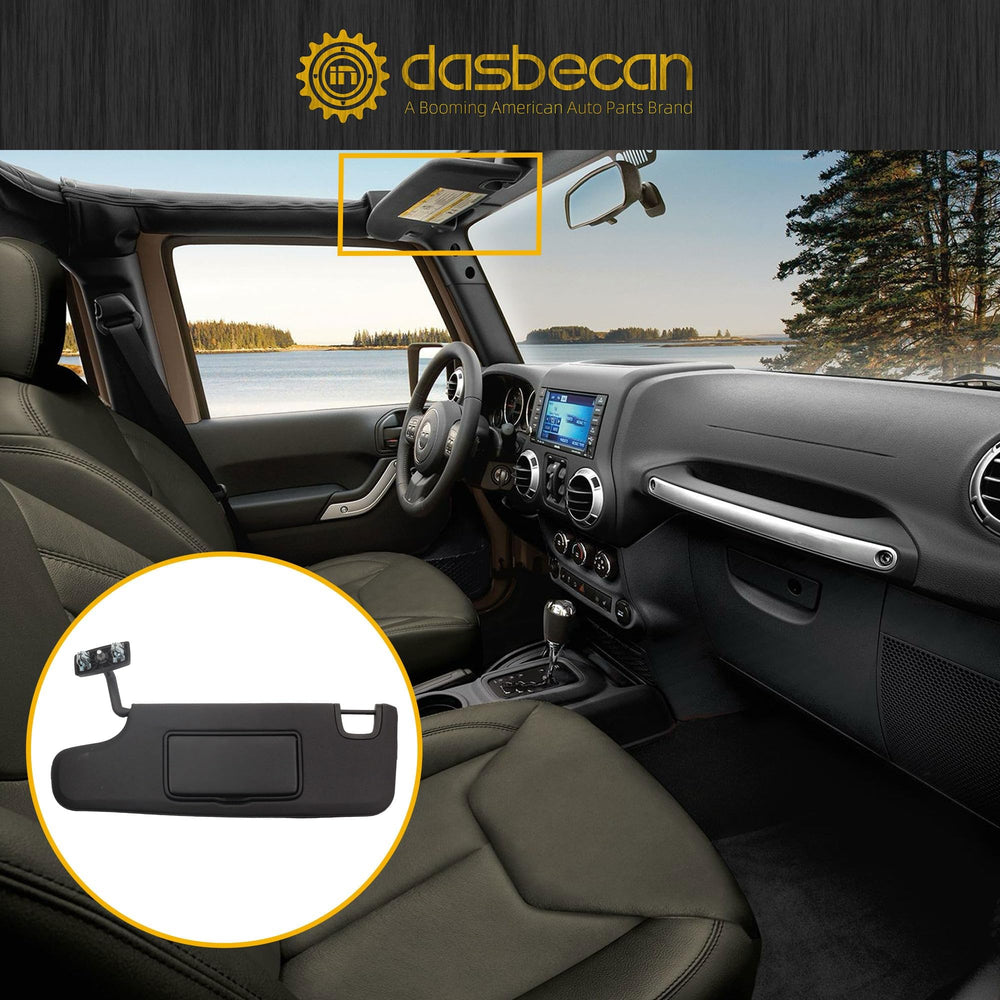 Dasbecan visor label with part number 6CJ07DX9AA for straightforward identification