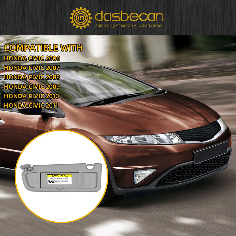 Dasbecan visor size comparison with ruler showing accurate OEM dimensions