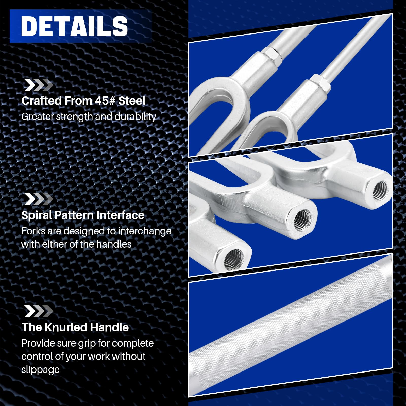 DASBET forks in use separating a ball joint on a car for faster removal