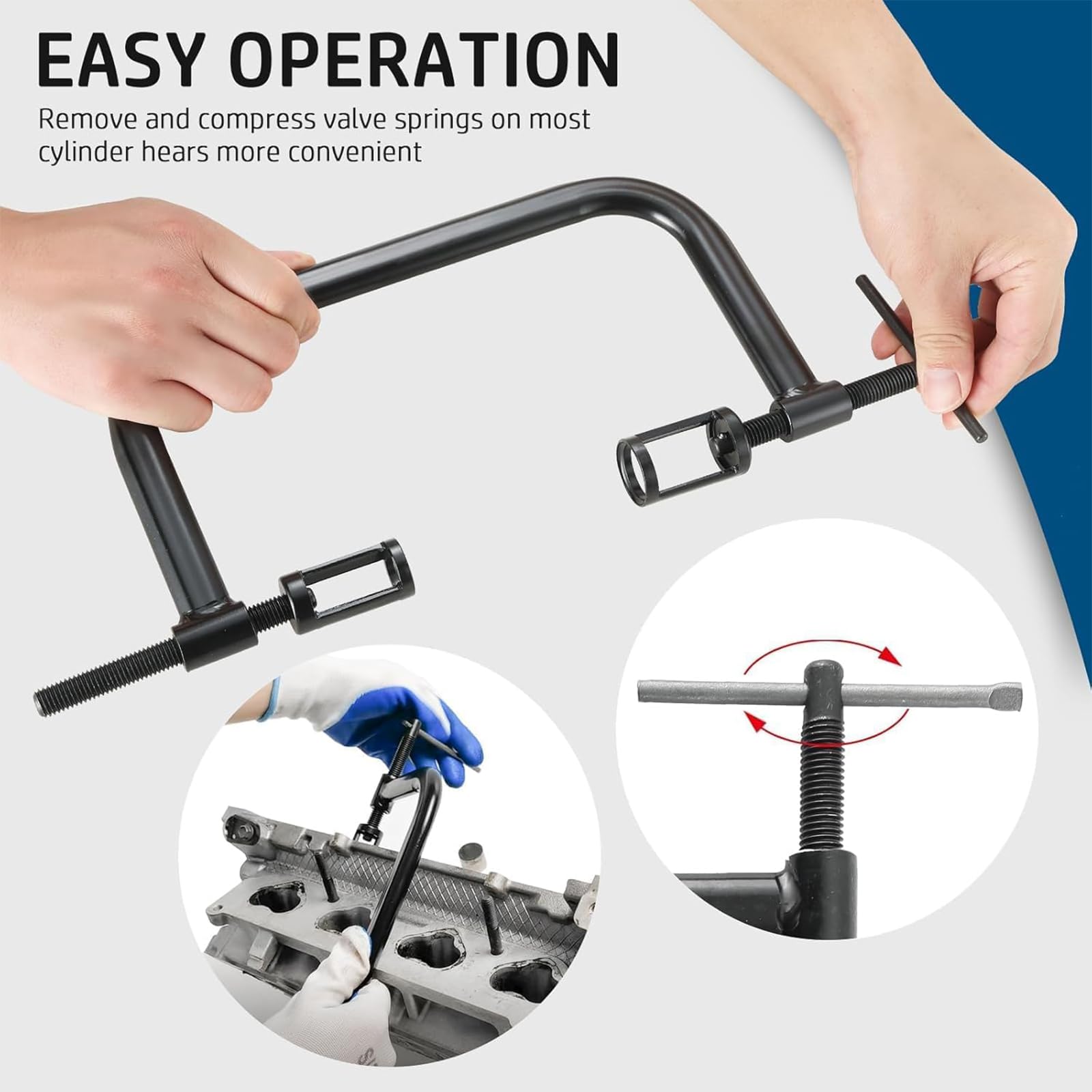 DASBET in use on a motorcycle valve demonstrating practical application and faster servicing