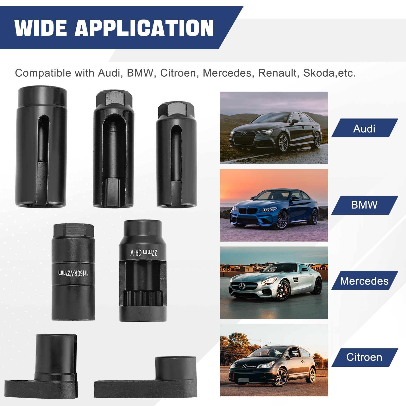 DASBET socket set beside a car in a garage showing professional readiness and versatility