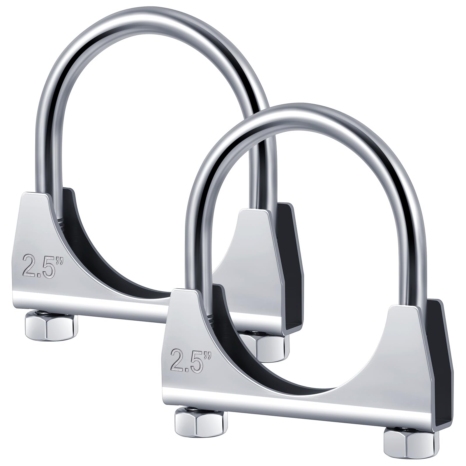 Datanly front view of four clamps showing ready-to-install hardware benefit