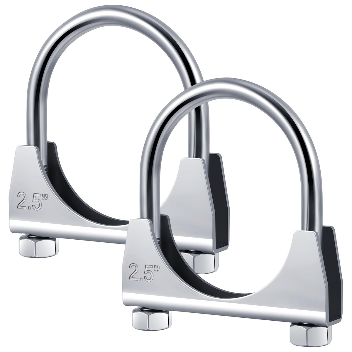 Datanly front view of four clamps showing ready-to-install hardware benefit