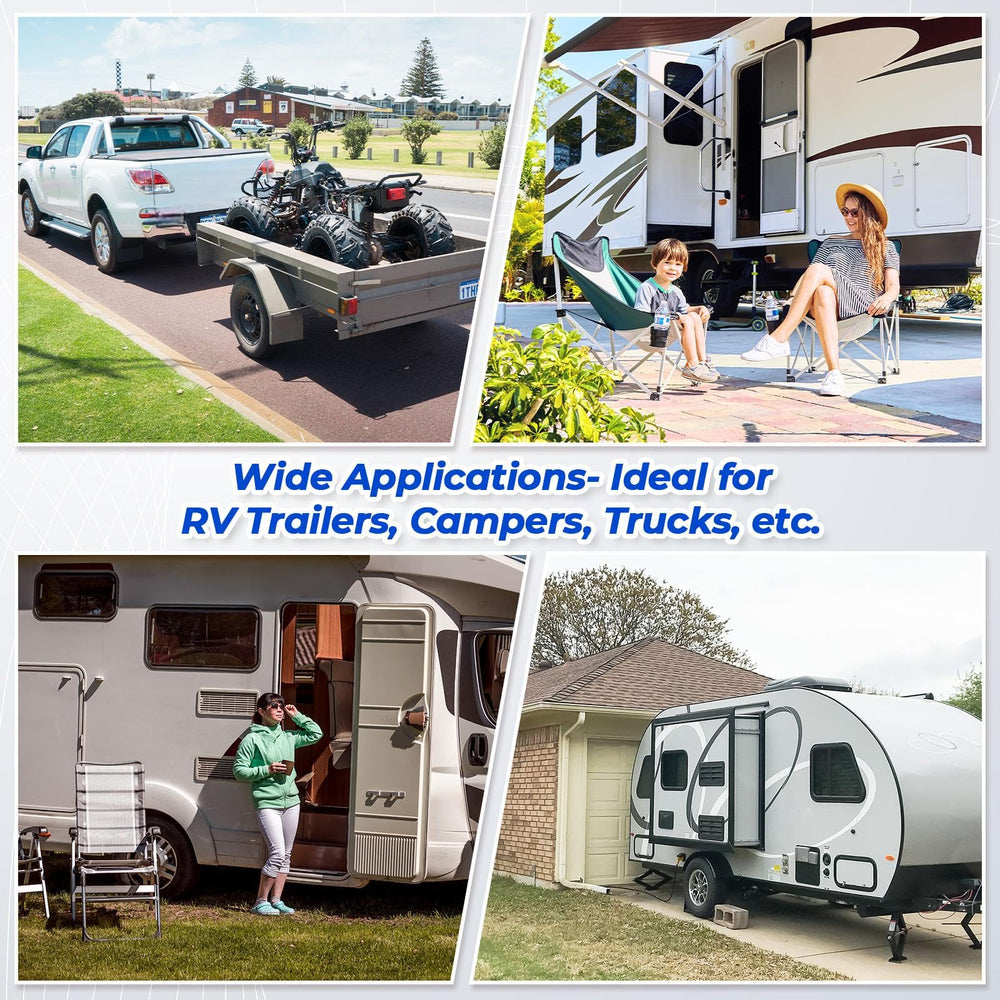 Datanly in lifestyle setting on RV hitch illustrating reliable protection during travel