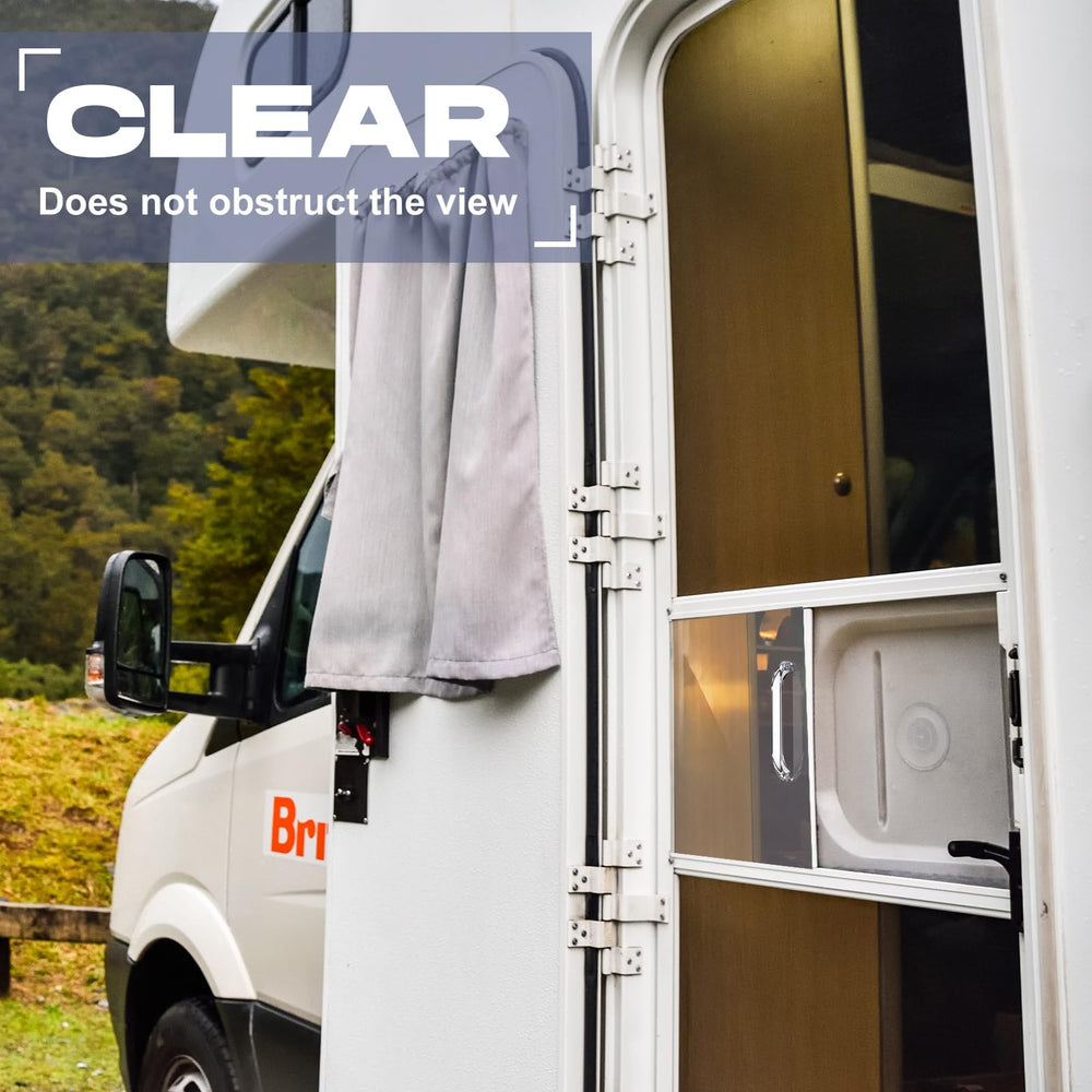 Datanly panel installed in RV screen door providing insect barrier
