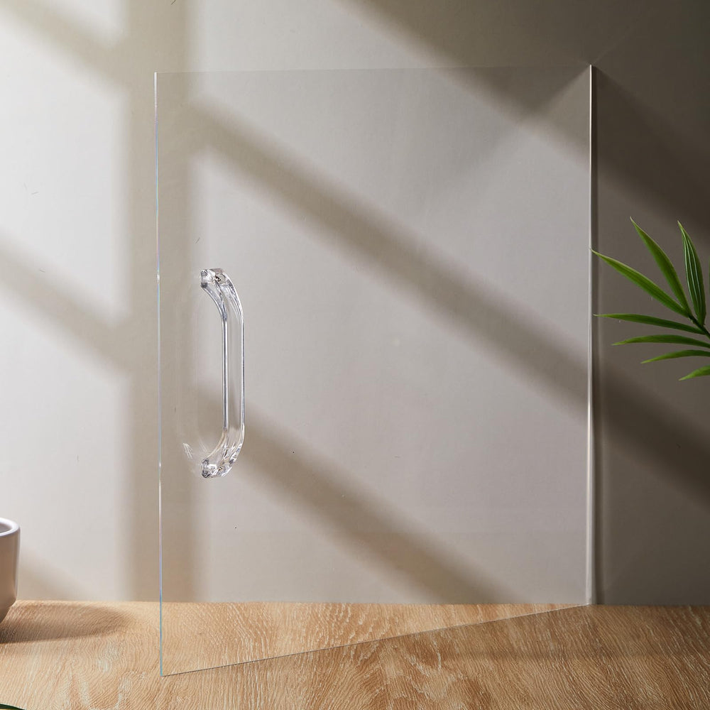 Datanly protective film being peeled to reveal pristine acrylic