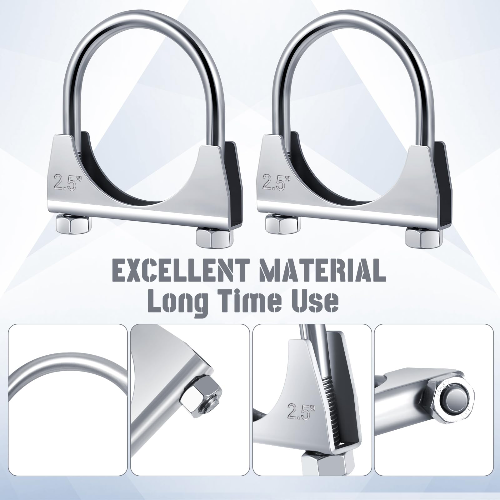 Datanly saddle and U-bolt detail illustrating secure leak-resistant seal