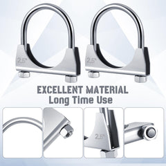 Datanly saddle and U-bolt detail illustrating secure leak-resistant seal