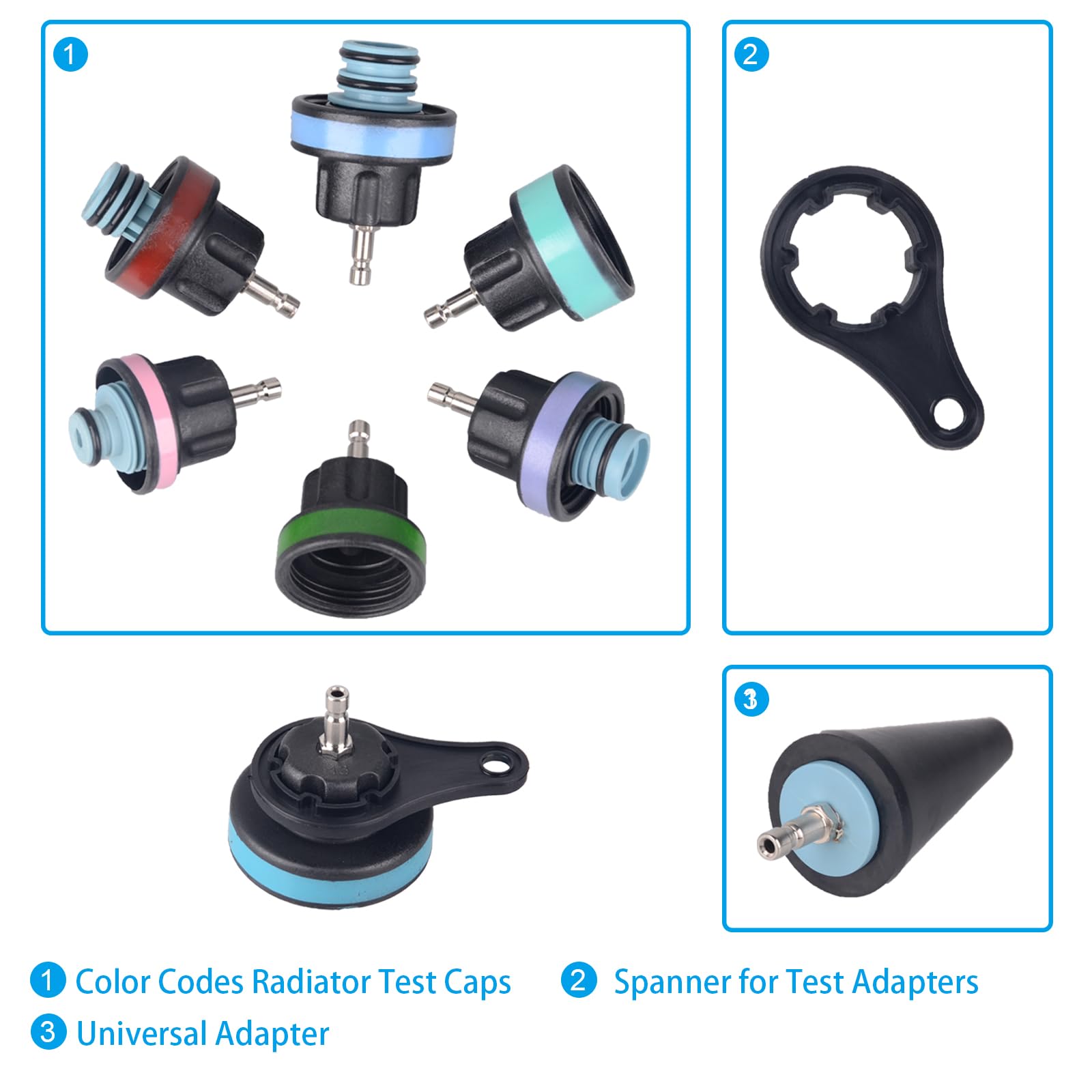 DAYUAN adapter spanner with accessories demonstrating safe removal and installation of radiator caps