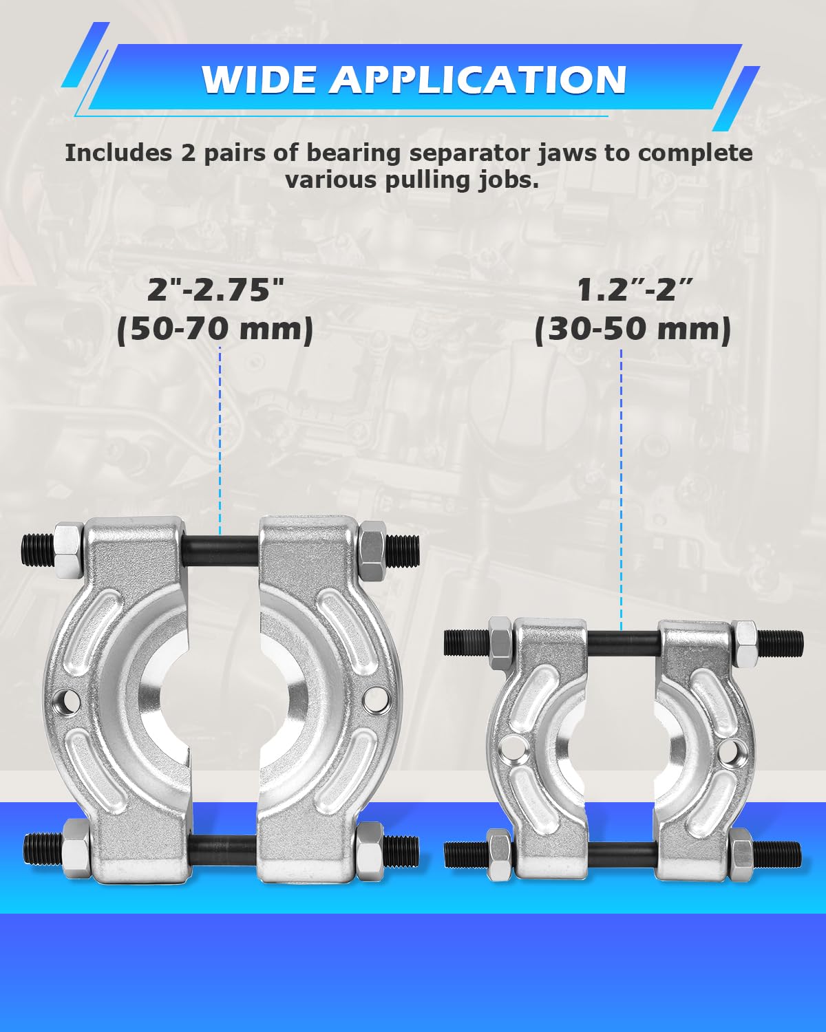 DAYUAN assembled puller in use removing a bearing with precise control