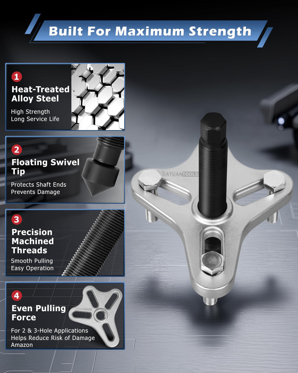 DAYUAN assorted bolts laid out for quick selection and compatibility