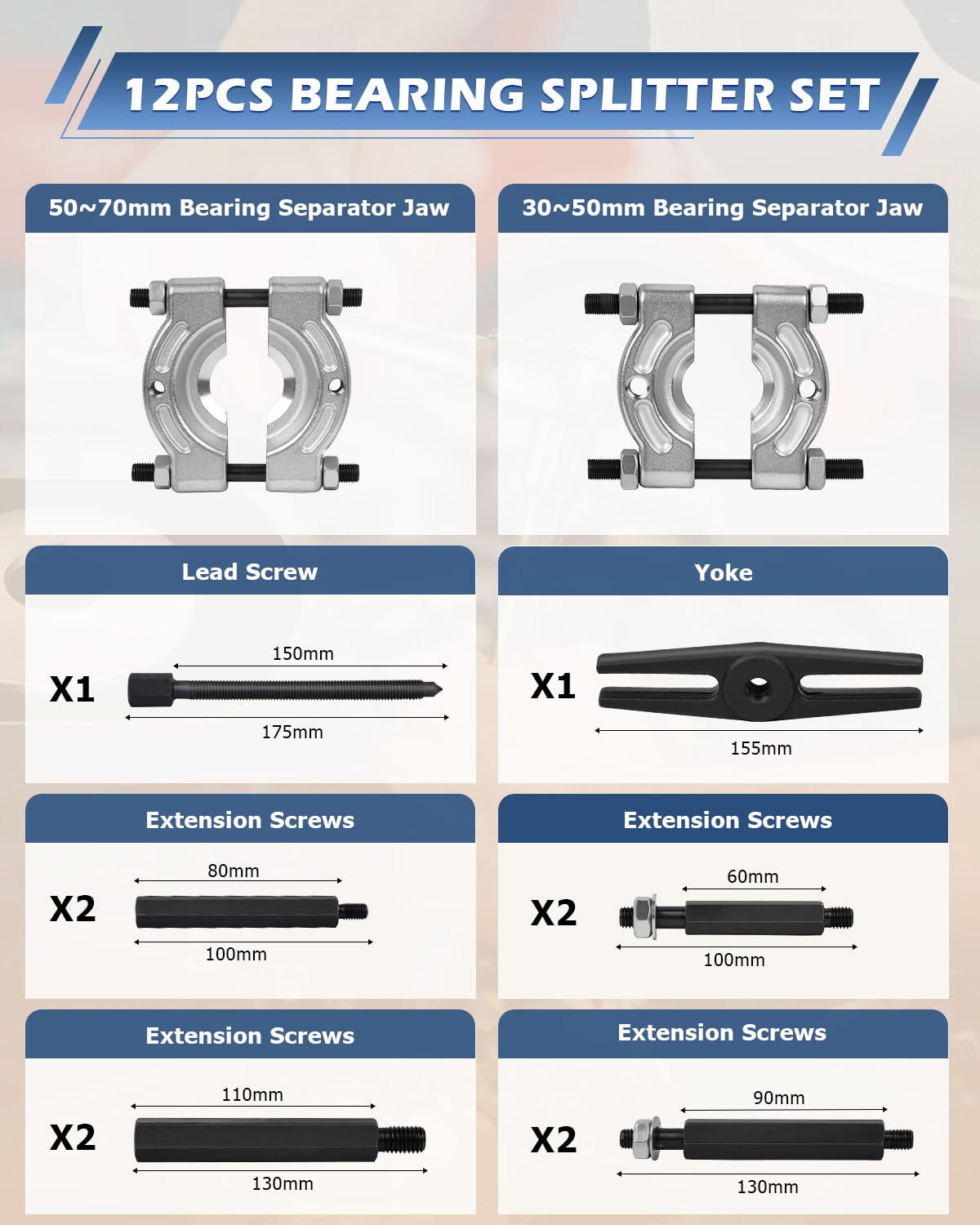 DAYUAN close-up of bearing separator jaws showing durable bite and fit