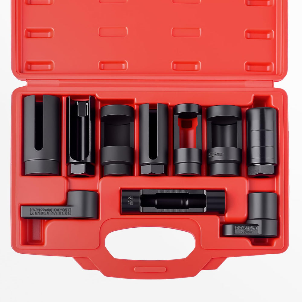 DAYUAN front view of open case showing organized sockets and handle benefits quick access