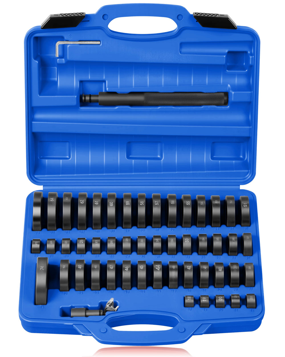 DAYUAN front view open case showing organized discs and handle, ready for jobs