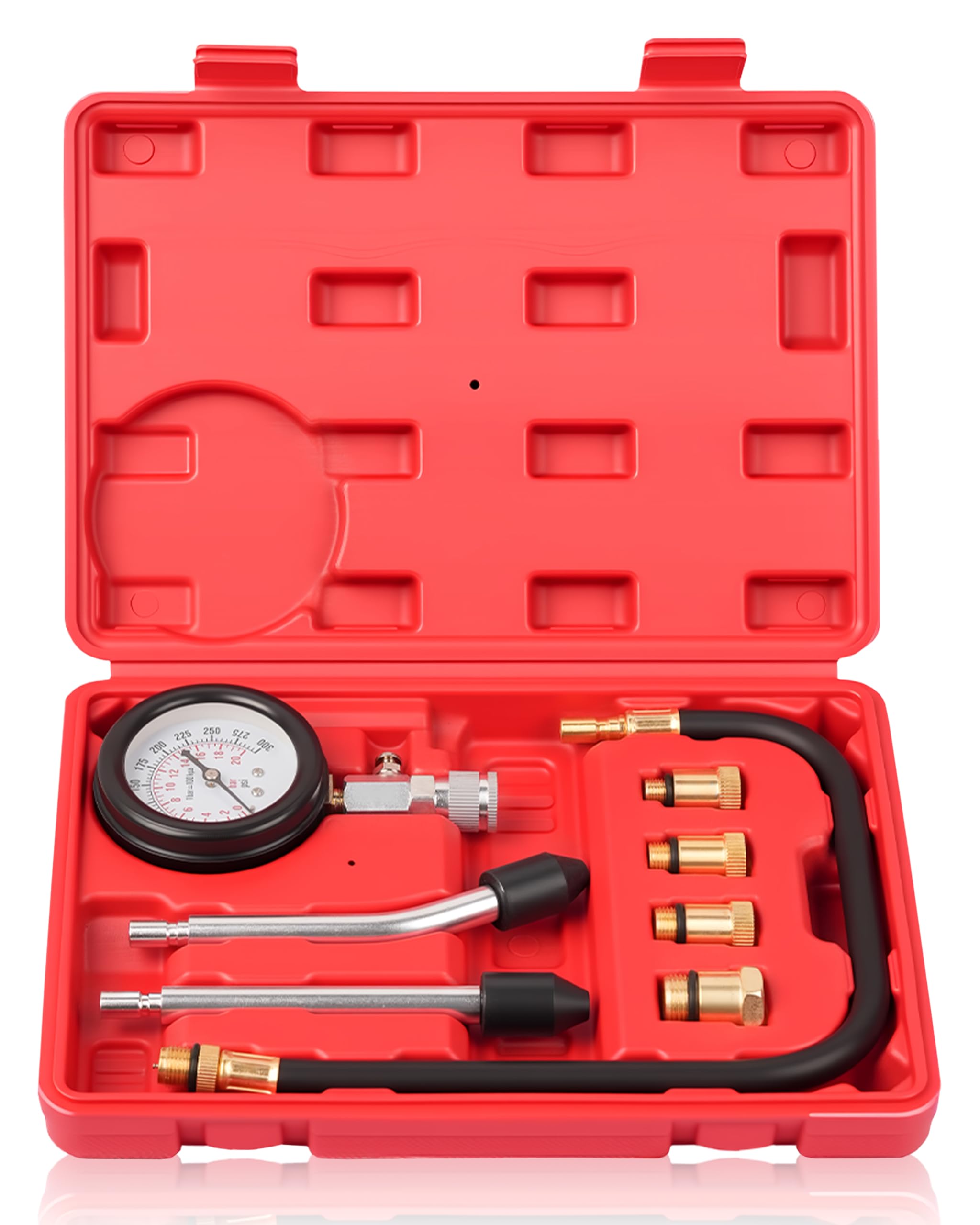 DAYUAN red case closed showing secure storage and portability