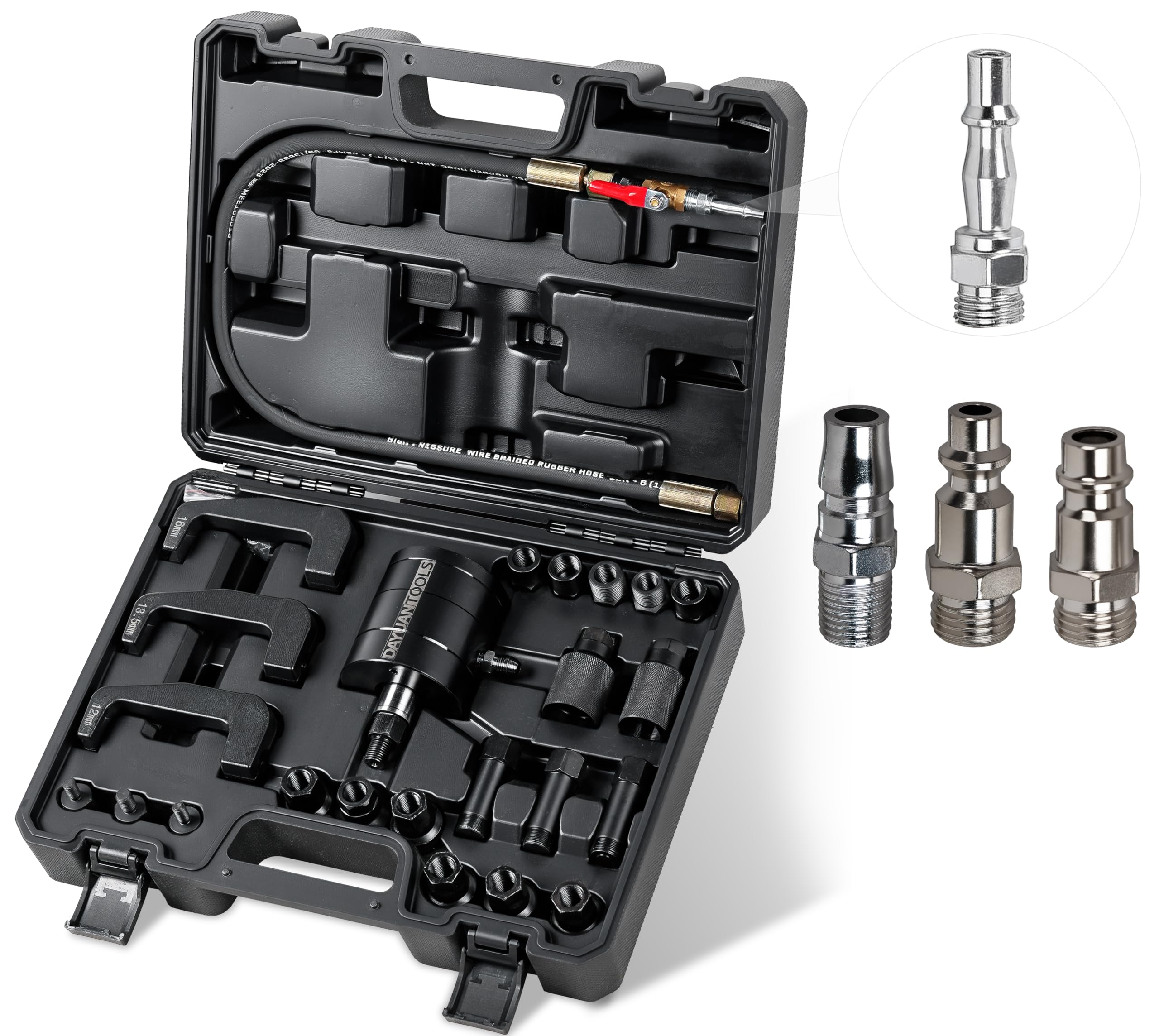 DAYUAN tool next to ruler shows compact size for easy storage and workshop portability