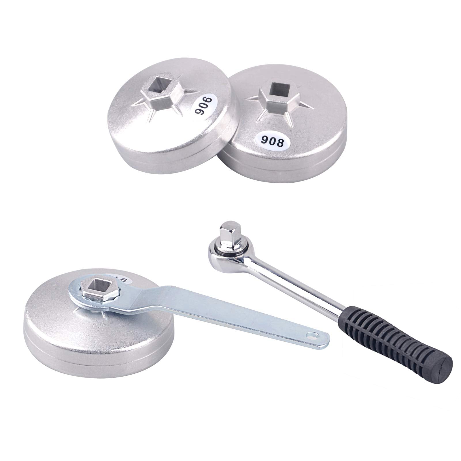 DAYUAN row of aluminum cup sockets lined up to display size range and lightweight benefit