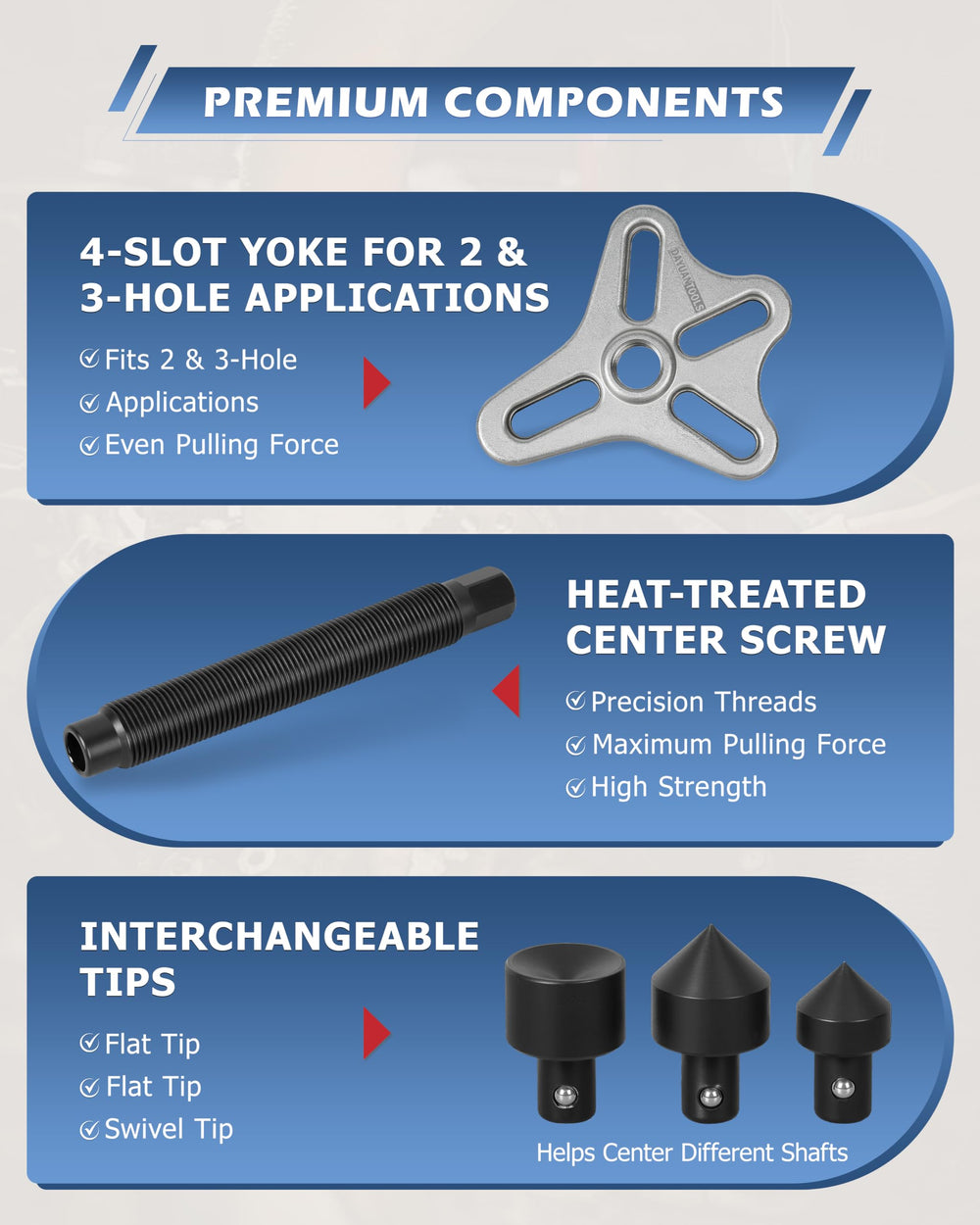DAYUAN molded storage case open organizing all puller components