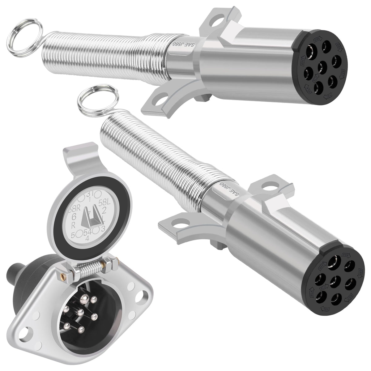 Dazakoot front view of plug and socket showing solid construction and quick replacement benefit