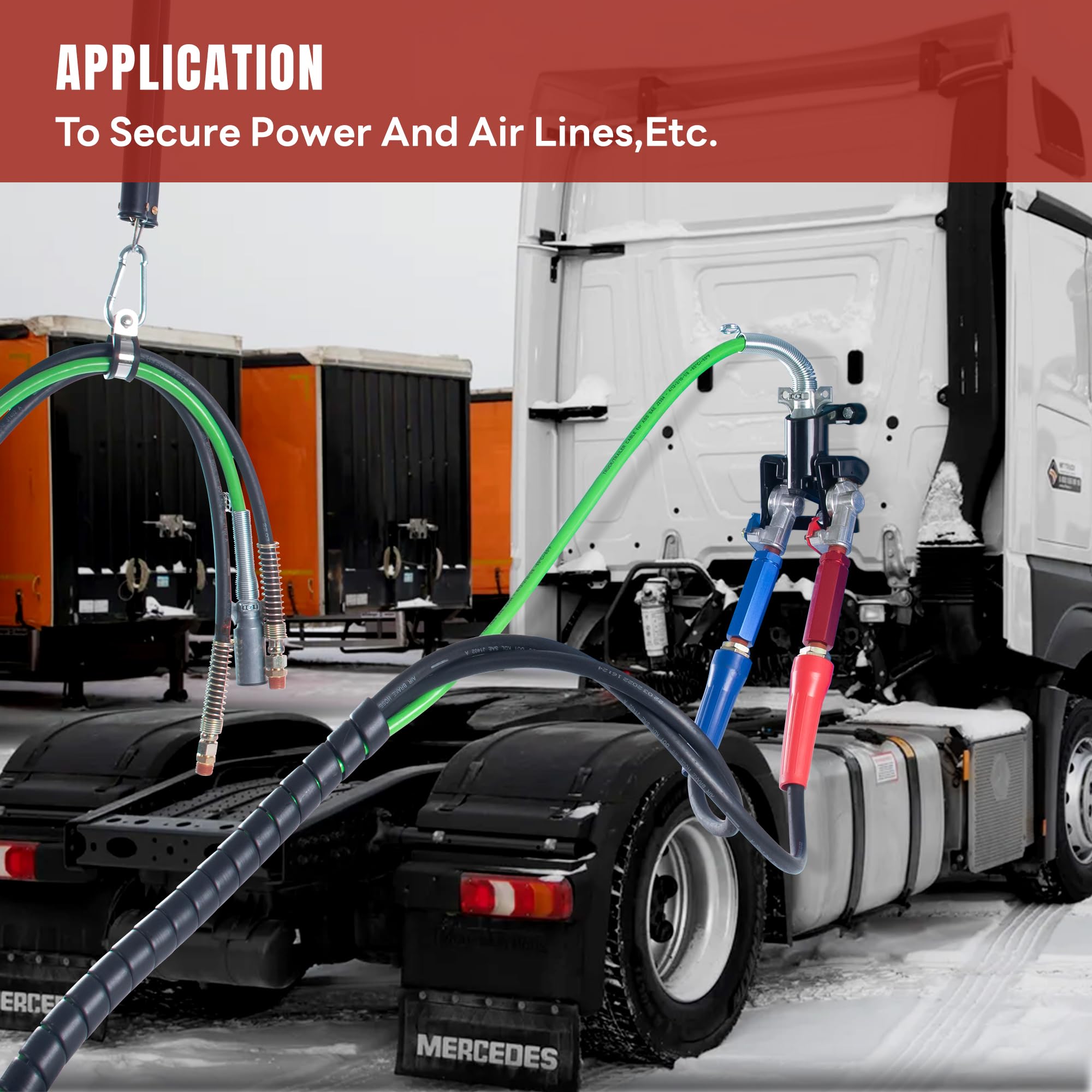 Dazakoot lifestyle view on fleet truck demonstrating line protection and reduced wear during operation