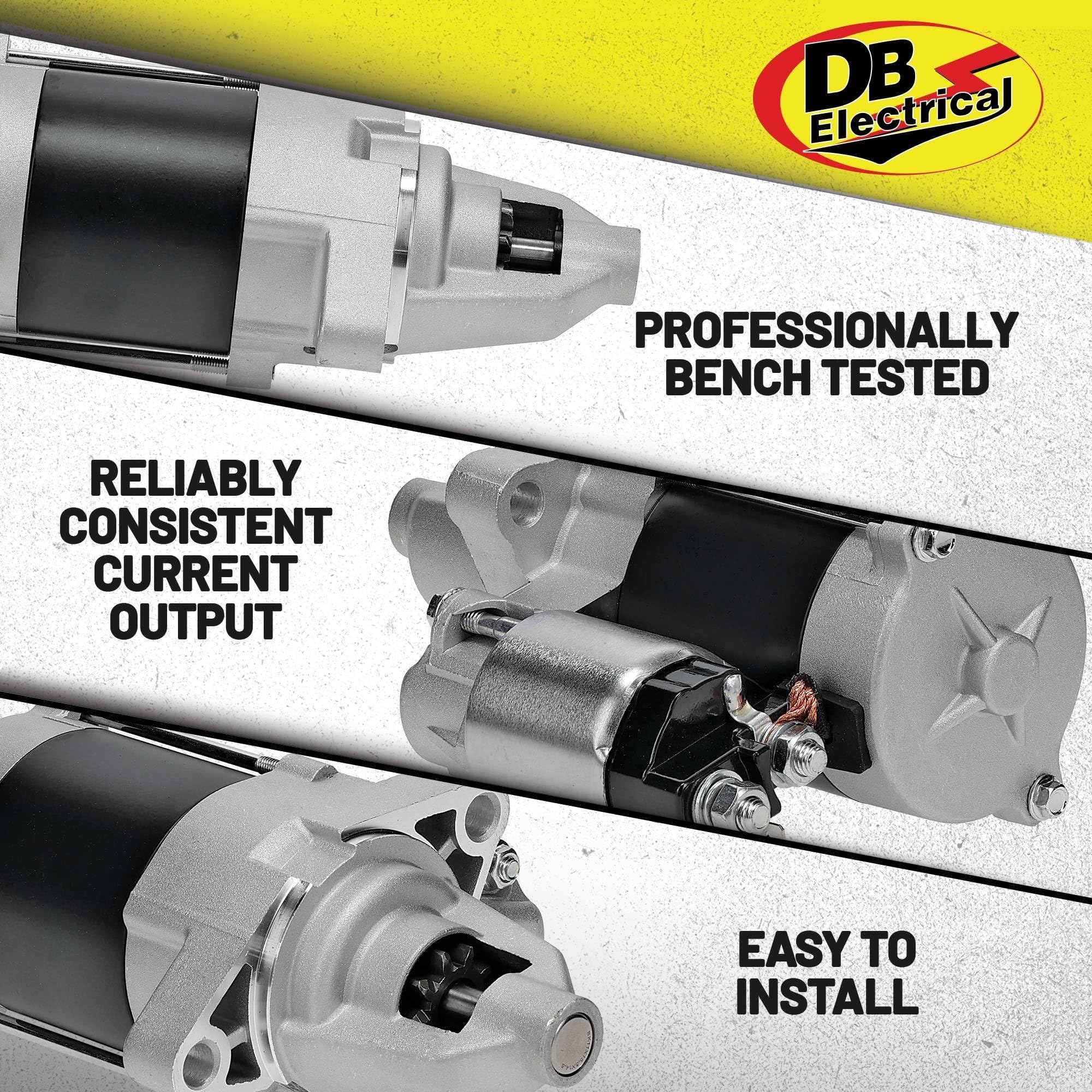DB Electrical starter mounting flange detail showing bolt holes for proper alignment and fit