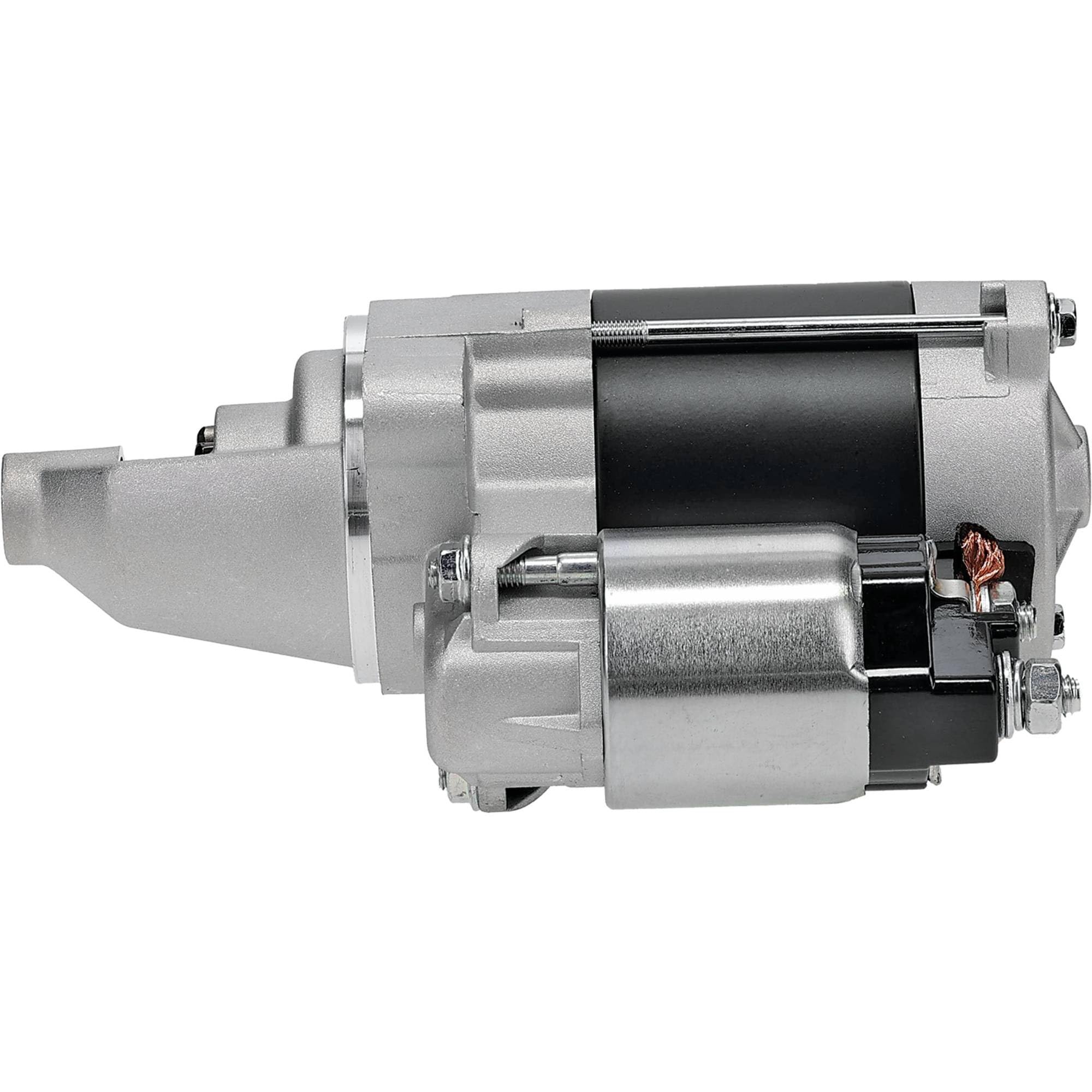DB Electrical starter side profile showing compact form factor for tight engine bays