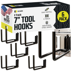 DC Cargo Mall front view of six hook hangers showing durable storage solution