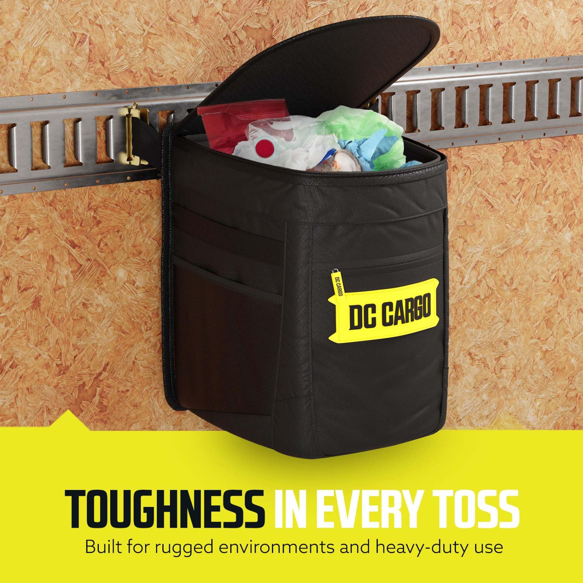 DC Cargo Mall zippered and mesh pockets holding tools and supplies for organization