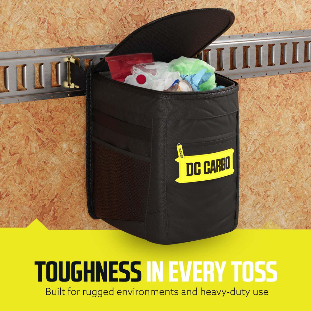 DC Cargo Mall zippered and mesh pockets holding tools and supplies for organization