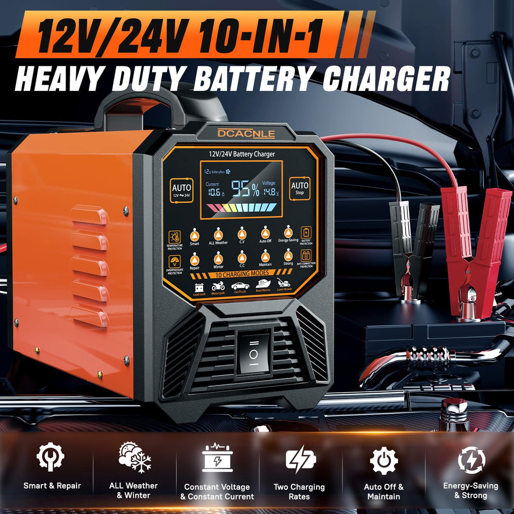 DCACNLE closeup of LCD display showing voltage and charge percentage benefit