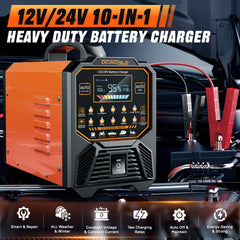 DCACNLE closeup of LCD display showing voltage and charge percentage benefit