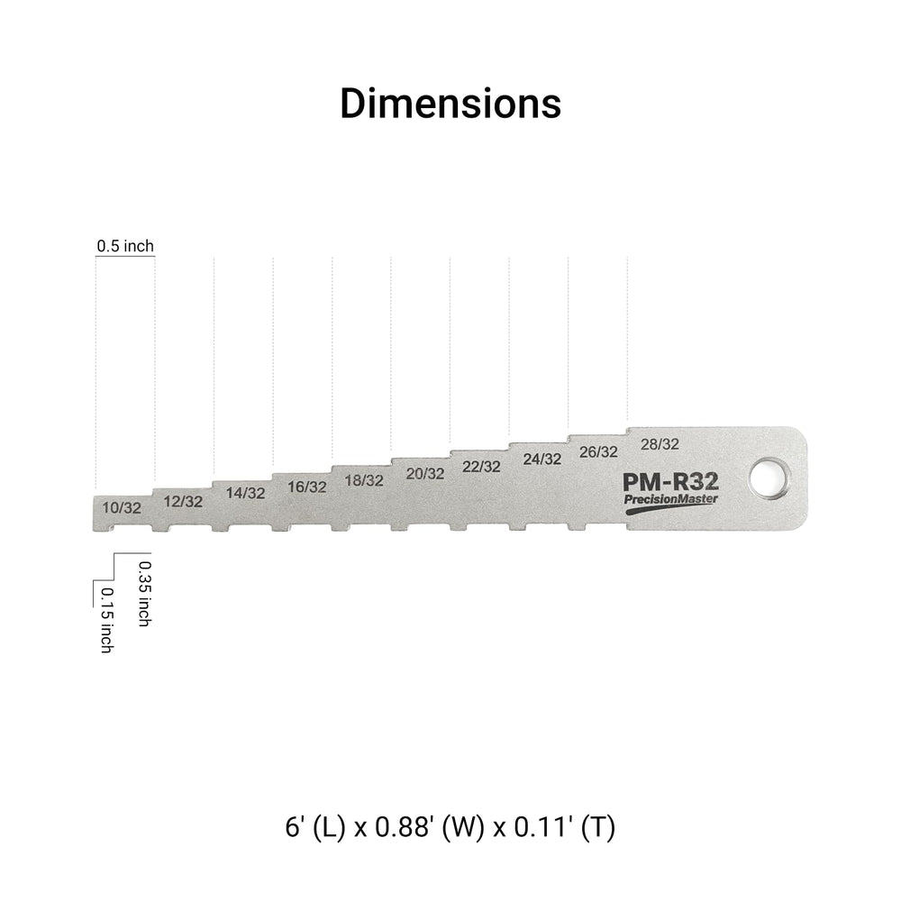 DCOMA gauge inserted through inspection slot measuring brake pad thickness for faster service