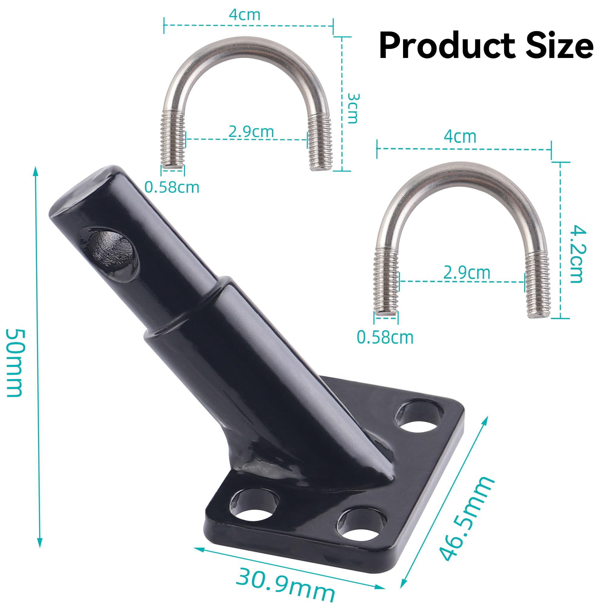 DDJ U‑bolts and lock nuts kit laid out, ensuring complete installation hardware