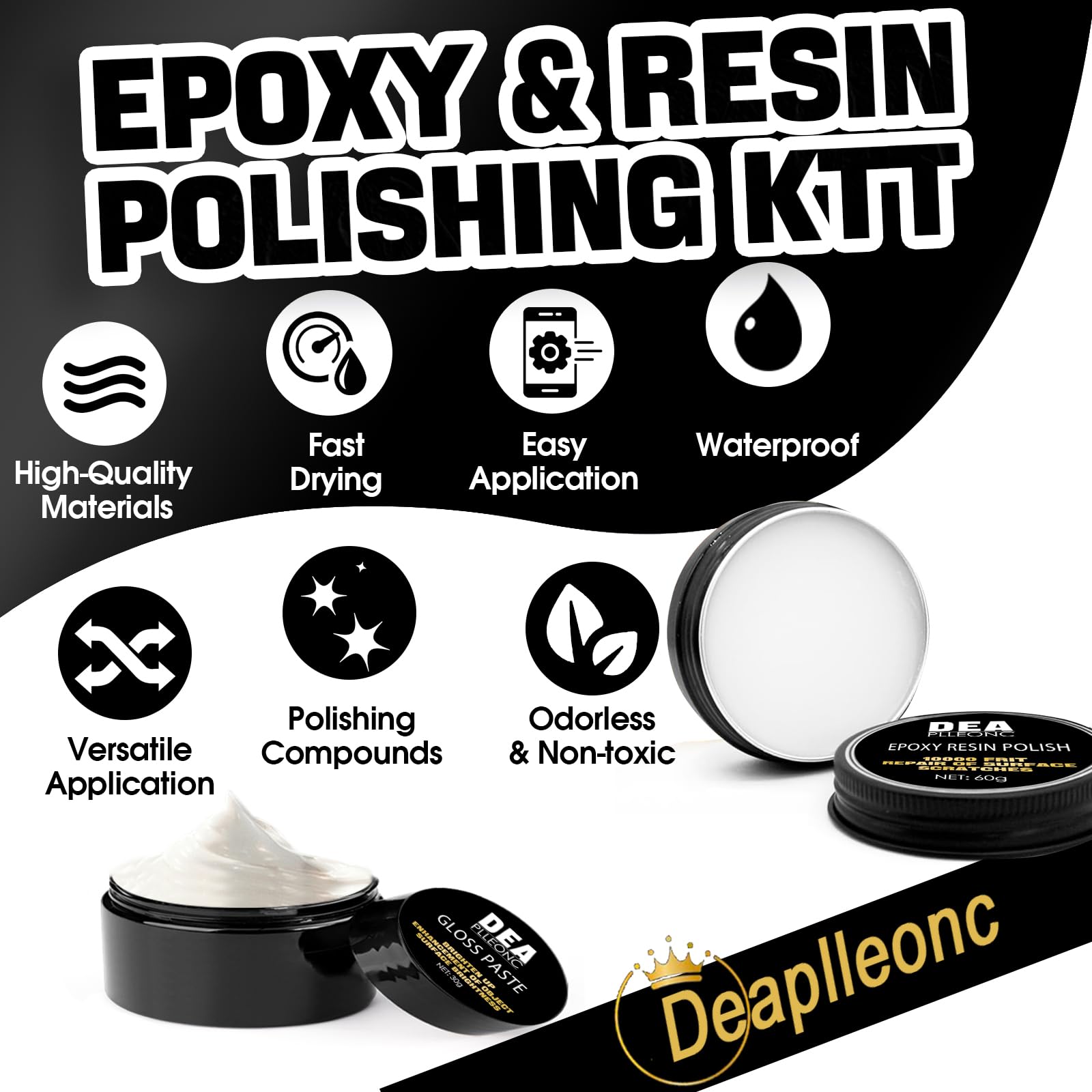 DEAPLLEONC kit in use on river table restoring shine and removing scratches