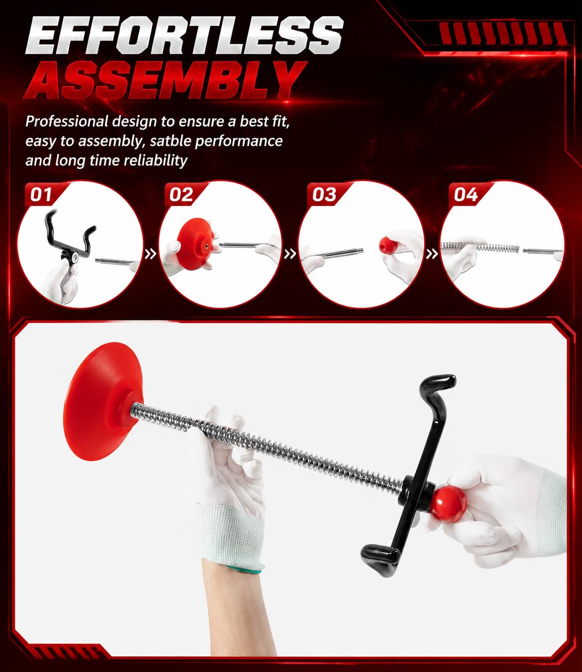 DearChan handle and locking switch detail for one-handed operation ease