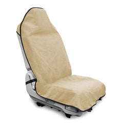 DECKALY front view of off-white seat cover showing full coverage and comfort
