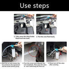 DEDC in use on car brake bleeder demonstrating faster, cleaner extraction