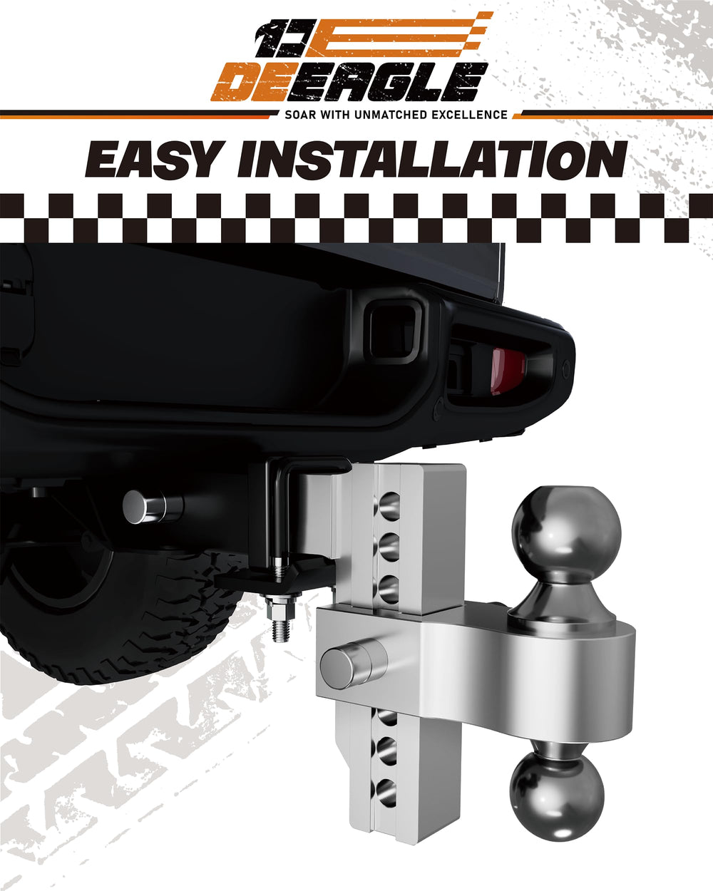 DEEAGLE underside view with locked orientation preventing ground scraping