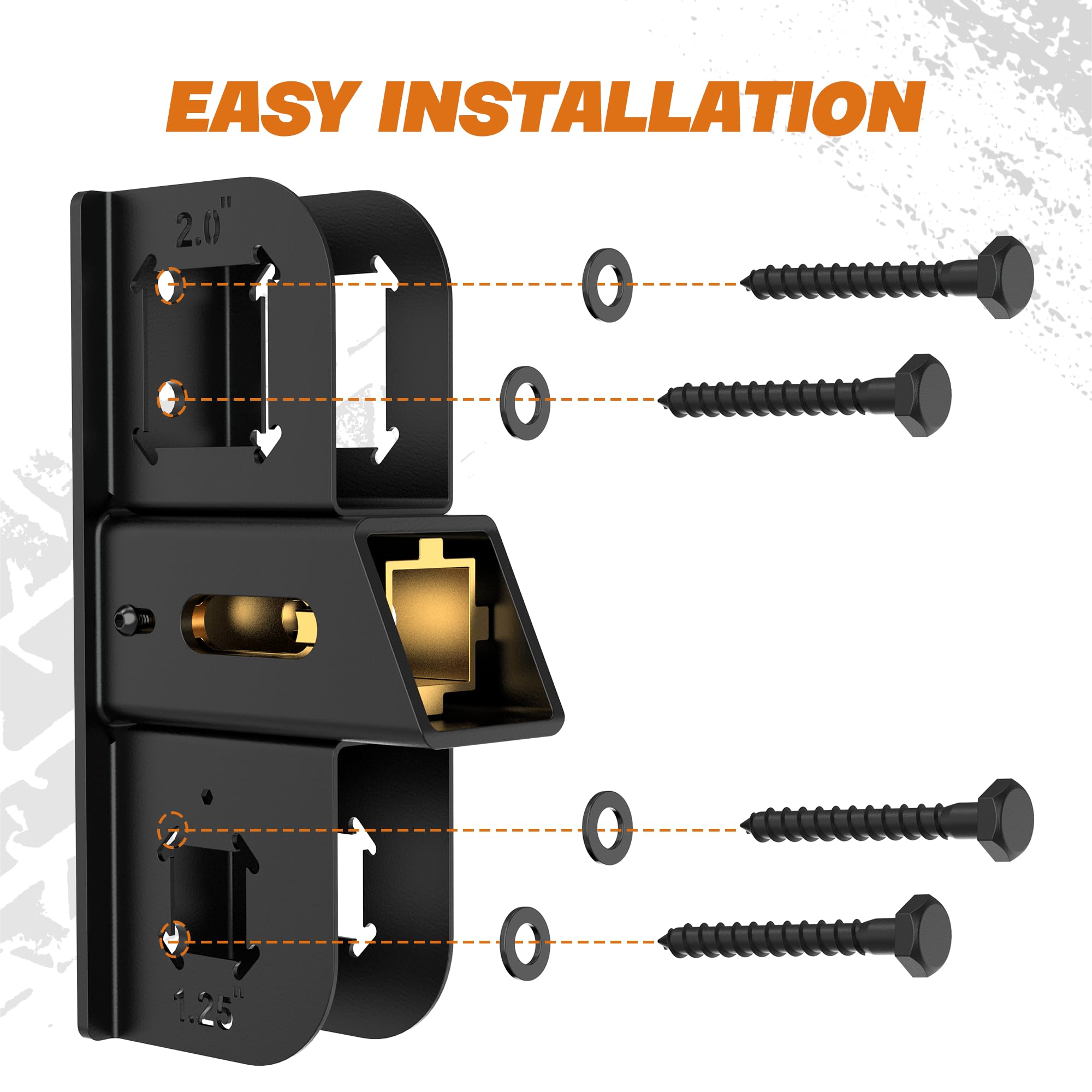 DEEAGLE included screws and washers displayed for quick five minute installation