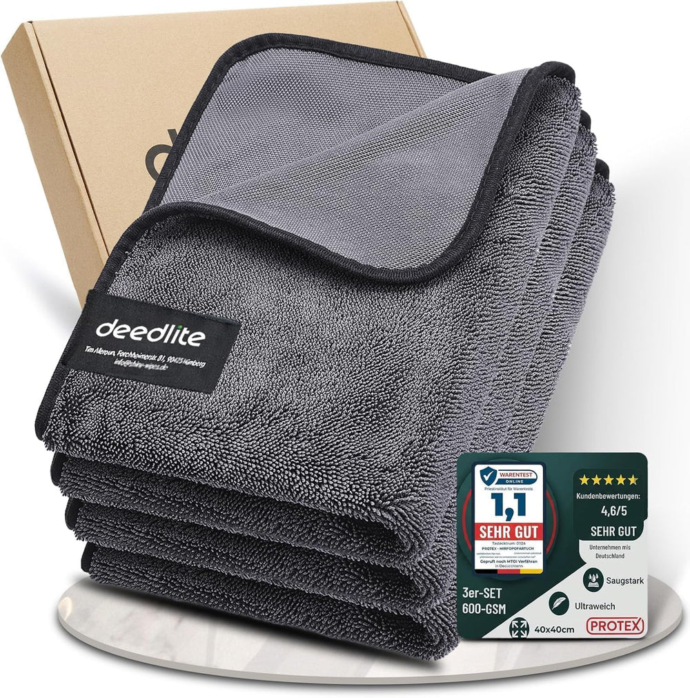 Deedlite front packaging showing towel and brand for clear product ID