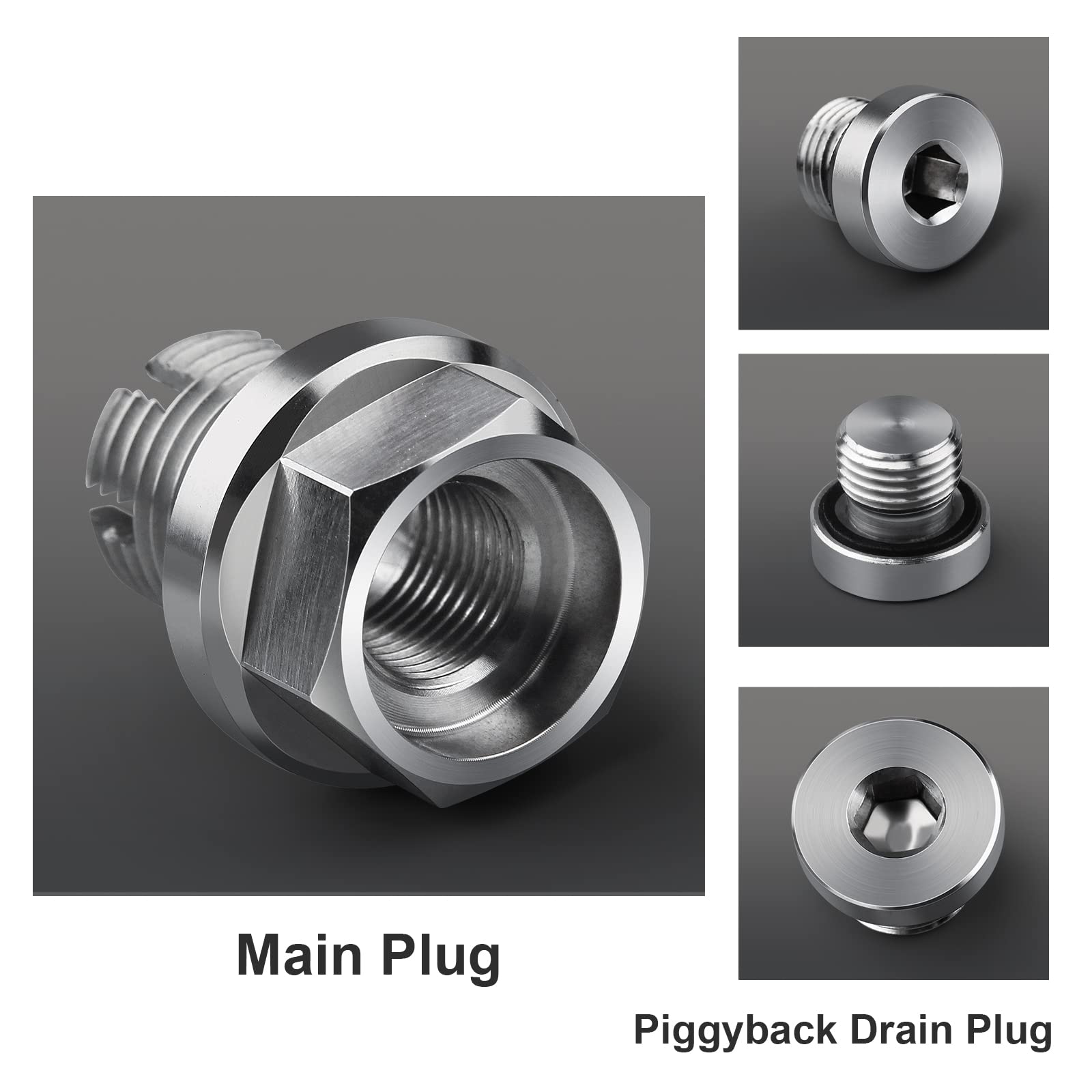 DEEFILL size comparison with a standard drain plug for correct fit selection